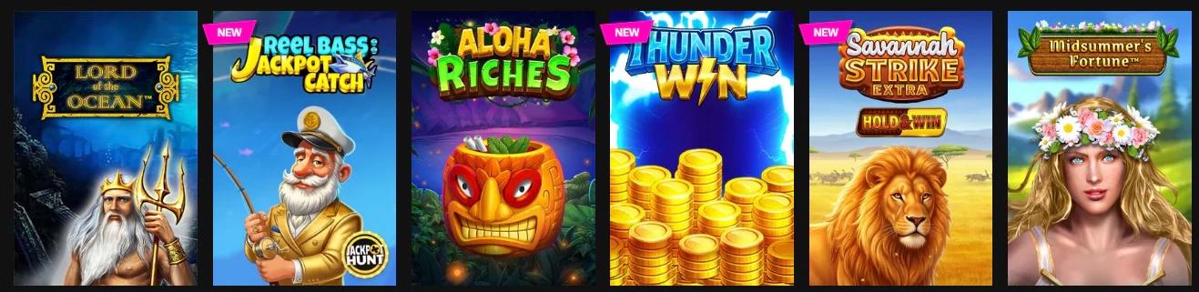 Selección de tragamonedas online y títulos de slots disponibles en RTBet Casino